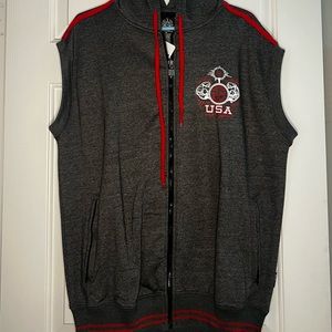 Sleeveless zip up- NPC wear-men’s Medium